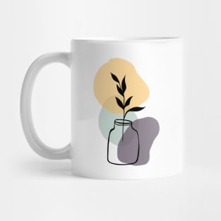 Abstract flower vase Mug